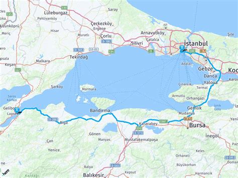 istanbul çanakkale yol mesafesi